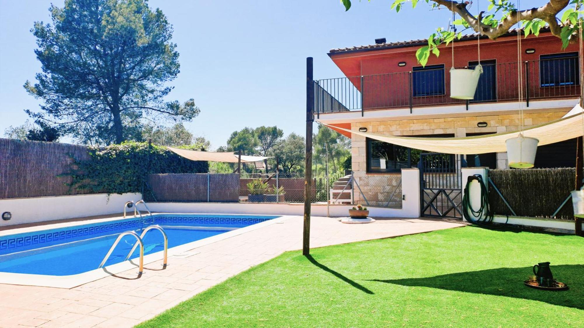Morera Blanca Piscina, Barbacoa, Chill-Out San Mateu de Bages Екстериор снимка